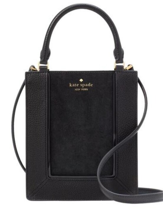 kate spade Handbags - Kate Spade Lena Suede Mini Tote, constructed from black leather and suede